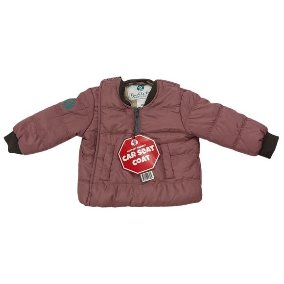 NWT Buckle Me Baby Coat 12 Months Pink Toasty Car Seat Safety Winter Jacket - Picture 1 of 6